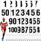 Running Bib Numbers with Safety Pins for Marathon Sports Competition Events Tearproof