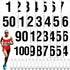 Running Bib Numbers with Safety Pins for Marathon Sports Competition Events Tearproof