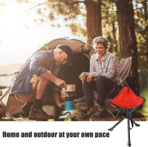 OVINEG Stool,16.56" Folding Camping Folding Chairs,Tripod Seat,Outdoor Travel Tall Chair for Camp Walk Hunt Hik Fish