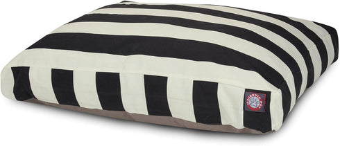 Majestic Pet Rectangle Small Dog Bed - Washable - Non-Slip Comfy Pet Bed - 27x20x4 Inch - Black