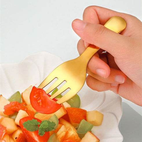 BEIDUOYANG 2 Set Pieces Alternative Color Fork And Spoon Compact Cutlery Travel Friendly Cutlery Supplies For Camping