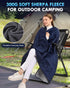 Outdoor Camping Blanket, Fleece Waterproof Stadium Blanket with Portable Bag, Lightweight for 2 People, Cold Weather,
