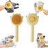 Pet Grooming Brush for Cats and Dogs, Cat Accessories Kit with Release Button & Professional Cat Nail Clipper (Yellow