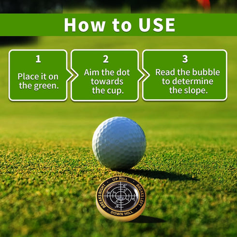 High Precision Golf Green Reader Funny Ball Marker Golf Putt Training Aid Bubble Level Golf Accessories Gifts for Men