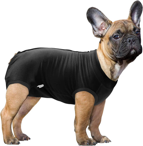 SAWMONG Recovery Suit for Dogs, Professional Surgical Suit for Male & Female, Black, XX-Large, After Surgery Spay Neuter