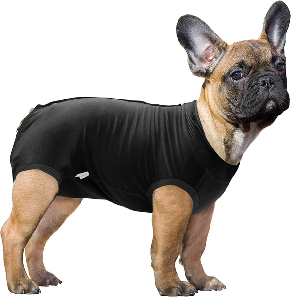 SAWMONG Recovery Suit for Dogs, Professional Surgical Suit for Male & Female, Black, XX-Large, After Surgery Spay Neuter