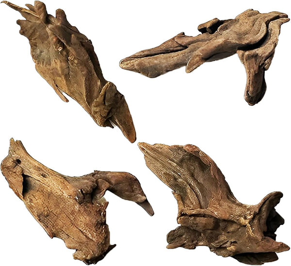 kathson 4 PCS Natural Driftwood Decoration - Assorted Sizes for Fish Tank and Reptile Habitat