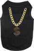 Parisian Pet Dog T-shirt - Embroidered “Bling $” Tank Top - 100% Cotton Lightweight Sleeveless Black Tee Shirt for