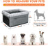 20 lbs JOEJOY Deluxe Dog Booster Seat with Sturdy Metal Frame and Safety Leash for Small Pets up to - Portable Puppy