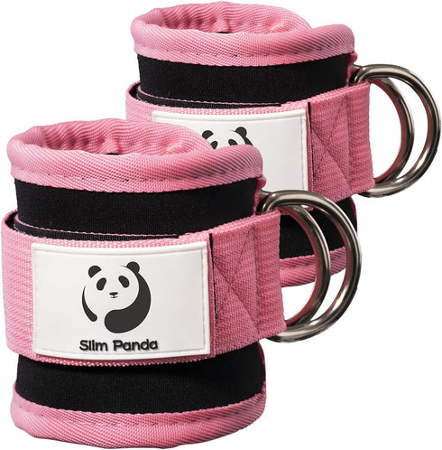 Slim Panda Ankle Strap for Cable Machine, Adjustable Ankle Cuff for Kickbacks, Glute Workouts