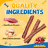 gazeupon Soft Dog Jerky Treats for Large Dogs, Triple Flavored Meat Strips, Healthy Training Snacks Made with Real