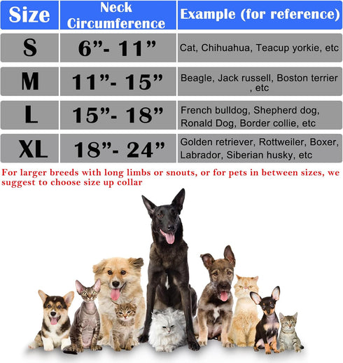 Katoggy Inflatable Dog Collar - Soft Adjustable Blow Up Donut E-Collars for Dogs and Cats