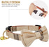 KUDES 2 Pack Dog Collars with Bow Tie and Bells, Adjustable Cute Dog Bow Ties Collar for Small Medium Large Pets (Beige