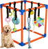 Flickzy Puppy Play Gym with 9 Hanging Toys for Small Dogs, PVC Frame