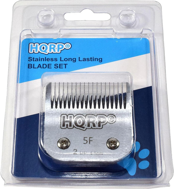 HQRP #5F Blade Dog Grooming Replace A5 Detachable Clipper Blades for Dog Grooming Compatible with Andis/Oster/Wahl