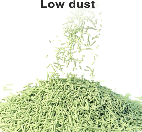 Cat Litter 24LB/4 Packs Dust-Free Clumping Tofu Cat Litter, Quickly Absorb Odors, Flushable Pure Natural Litter