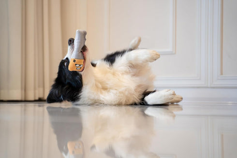 8", Squeaky Dog Plush Toy, Tools Bite_Stick Collection, for Small and Medium Dogs (Hand Saw, Small)
