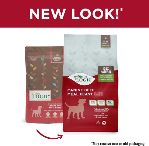 NATURE'S LOGIC Dog Food Canine Meal Feast, Beef
