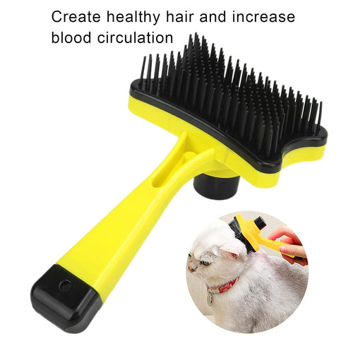 GLOGLOW Pet Grooming Brush - Self Cleaning Slicker Brush for Short and Long Hair, Gently Removes Loose Undercoat