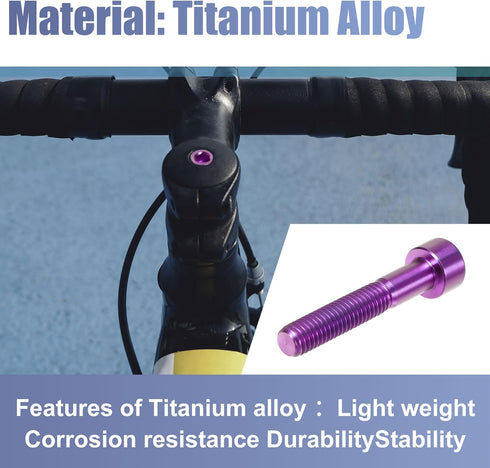 uxcell Pink Universal M6x35 Bike Stem Bolt, Bicycle Headset Stem Bolt Accessory