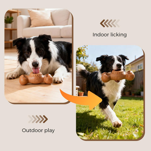 EHWZ Frozen Freeze Bone for Dogs - Treat Chew Dog Toy for Aggressive Chewers to Keep Them Busy, Ice Cream Holder