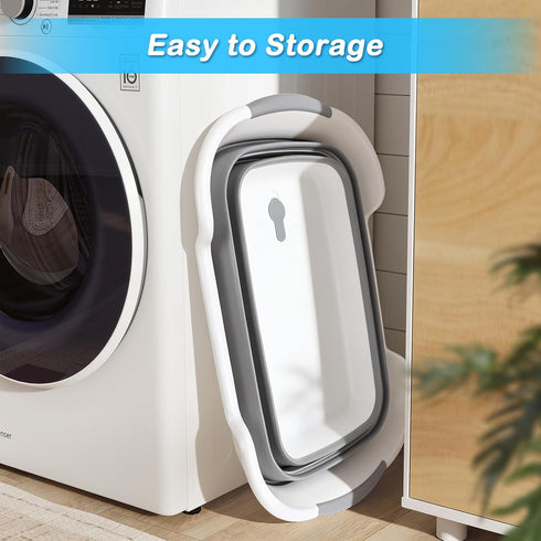 ddLUCK Multi-Functional Collapsible Dog Bathtub with Drainage Hole, Portable Foldable Small Pets Bathtub, Washing Tub