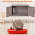 ZENY Cat Litter Box Enclosure, Litter Box Furniture Hidden, Wooden Litter Cabinet with Divider, Farmhouse Style Cat