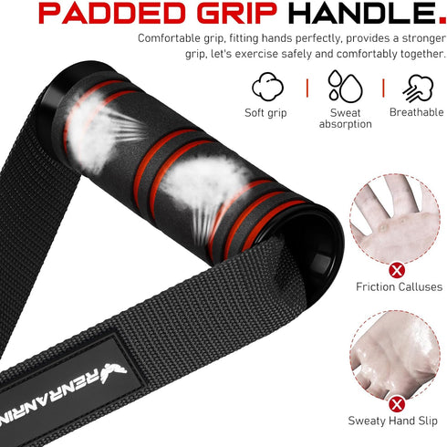 Gym Exercise Handles, Replacement Attachments for Cable Machine Pulleys, Home Gym Add On Equipment