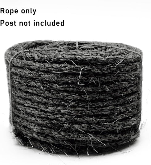 Natural Sisal Rope for Cat Scratcher, 1/4 Inch 32FT Multi Color Rope for Cat Scratching Post Repair Replacement, Solid