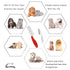 Pet Comb for Dogs & Cats - 2 Combs, Stainless Steel Teeth for Removing Matted Fur, Knots & Tangles, Red