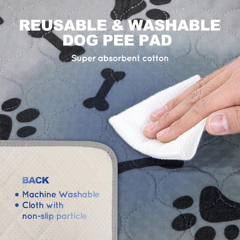 HQ4US 4LEGS 2 Sets, Dog Pee Grass with Washable Pee Pads for Dog Litter Box Large Ultra-Absorbent Artificial Grass Pads