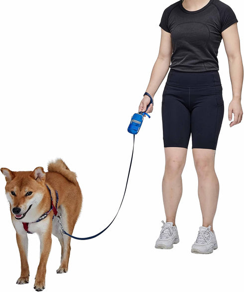 Blueberry Style Dog Waste Bag Dispenser, Includes 1 Roll of Free Poop Bags, Leash Attachment