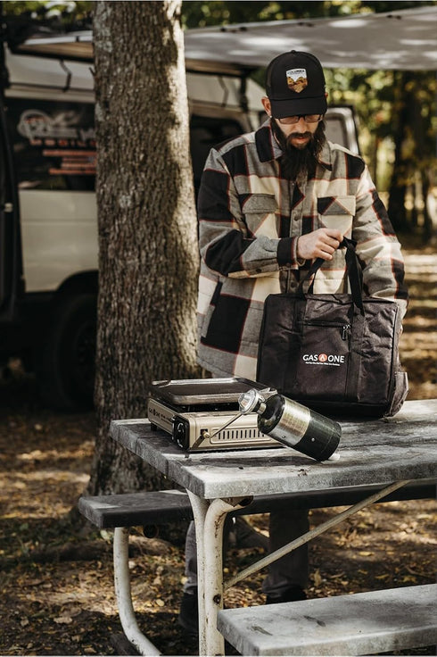 Gas One GS-3400P Propane or Butane Stove, Dual Fuel Portable Camping Stove with Carrying Case