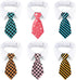 Segarty 6pcs Adjustable Dog Neck Ties, Classy Stripped Neck Tie with White Dog Collar for Small and Medium Pets