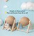 HomeSoGood Cat Scratcher Toy Cat Scratching Ball Toy Natural Solid Wood Sisal Scratching Ball Spinning Cat Ball Toy