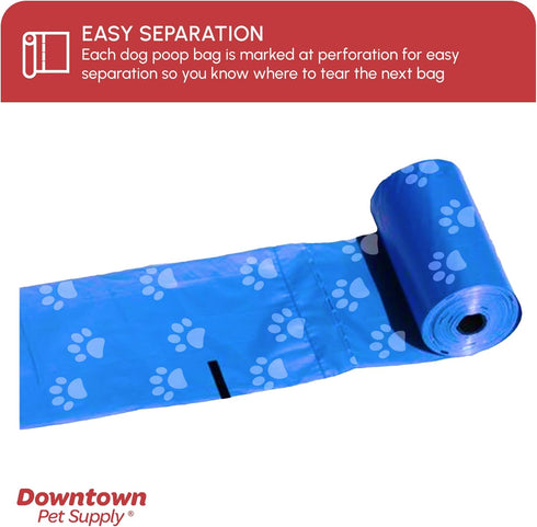 1000 Count 12.5" 8.5" Downtown Pet Supply Poop Bags for Dogs with Dispenser, - Leak-Proof Dog Waste Bags