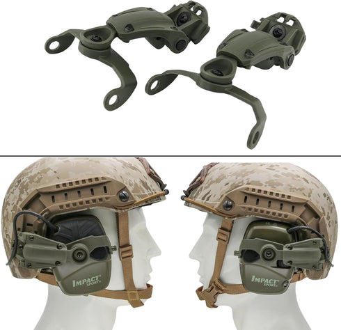 HEARFALCOM ARC Rail Adapter for Tactical Helmet, Compatible with Howard Leight Impact Sport Model R - 01526 Headphones