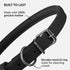 CollarDirect Rolled Leather Dog Collar, Soft Padded Round Puppy Collar, Handmade Genuine Leather (6 Inch, Black)