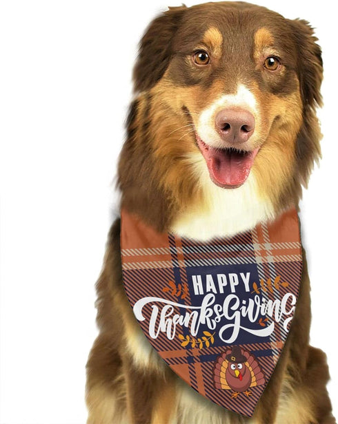 Yilad Thanksgiving Cute Turkey Dog Bandana Scarf Triangle Bibs Pet Accessories Cat Kerchief