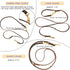 Hands Free Leather Dog Leash, 8ft Durable Genuine Leather Multi-Function Leash for Small Medium Large Breed Dogs
