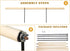 MinrzPet Chicken Coop Accessories, Extra Long Wooden Chicken Roosting Perch with Metal Stakes, Roosting Bars