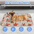 imiBBWQu Summer 27" 22" Dog Cooling Mat Starfish Red Yellow Floral Coliing Mat Washable Cooling Pad Pet Beds for Large