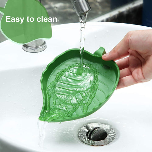 Boao 2 Pieces Leaf Reptile Food Water Bowl Plate for Tortoise, Corn Snake, Bearded Dragon, Lizards, Gecko, 2 Sizes