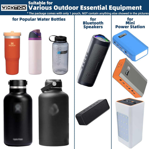 Molle Water Bottle Holder Pouch - Tactical Fuel Bottle Bag for 16-64 oz, Adjustable for Outdoor Activities