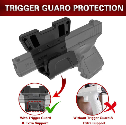 2 Pack 15LBS Gun Magnet Mount & Magnetic Gun Mount - Heavy Duty Tactical Holder with Trigger Guard, Hold for Car Truck