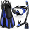 Odoland Snorkel Set, Adults Snorkeling Packages with Dry Top Diving Mask, Adjustable