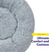 Dog & Cat Bed: Round Faux Fur Pet Bed, Plush Cozy Calming Donut Bed for Small Pets, Soft Comfortable Cushion for