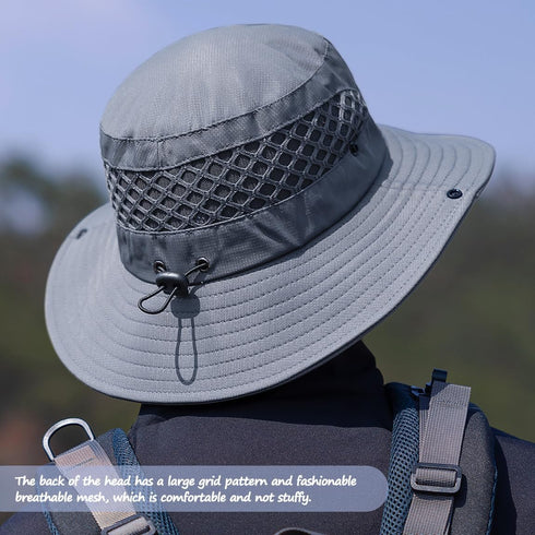 Fishing Hat, UPF50+ Wide Brim Sun Hat for Men Women, UV Protection Hiking Beach Bucket Hat