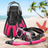 4 1 Set Set Swimming Snorkeling Gear for Kids, in Child Mask Fins Snorkel with Panoramic View Anti Fog Mask, Dry Top