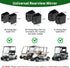 Golf Cart Side Mirrors - Universal Folding Rear View Mirror for 0.75"-1.25" Square Rail, Fits EZGO and Club Car